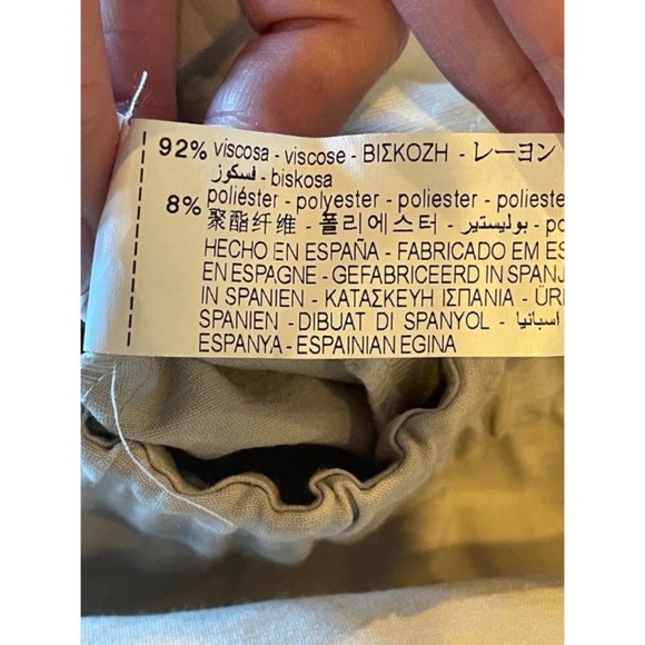 ZARA High Waisted Cuffed Wide Leg Pull On Crop Pant - Picture 7 of 9